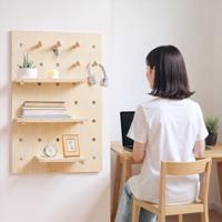 Houten whiteboard-organizer Maclean, lichte houtkleur, 40x60 cm, max. 20 kg, MC-130 WD - thumbnail