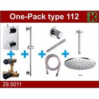 Wiesbaden One-Pack Inbouwthermostaatset - Type 112 - CHR - 30cm - thumbnail