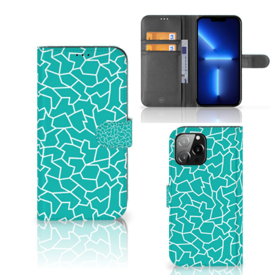 iPhone 13 Pro Max Hoesje Cracks Blue iPhone 13 Pro Max Hoesje Cracks Blue