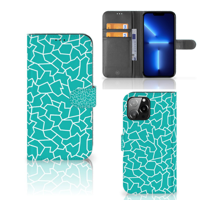 iPhone 13 Pro Max Hoesje Cracks Blue - thumbnail