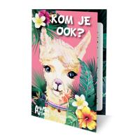 Uitnodigingen Animal Planet Alpaca, 6st. - thumbnail