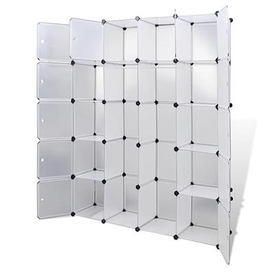 Modulaire kast met 14 compartimenten wit 37 x 146 x 180,5 cm