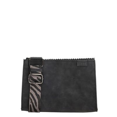 Zebra merel schoudertas zwart