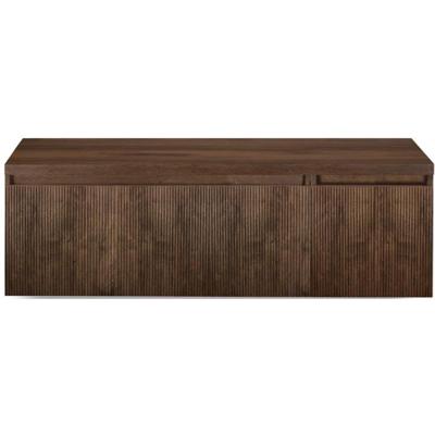 Frozen 3D Badmeubelset 140 cm - Greeplijst in Kleur - Wastafel Onderkast met Bovenblad Dark Oak