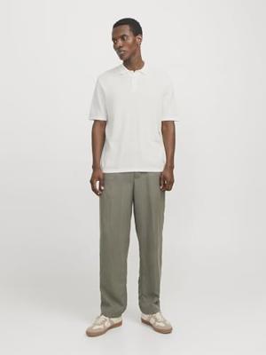 Jack & Jones Jjegeorge Knit Polo Ss Sn Poloshirts Cloud Dancer