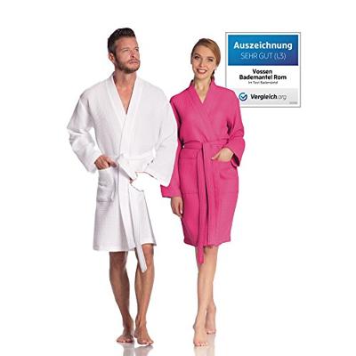 Vossen Vossen Unisex badjas ROM Pique-U cranberry S