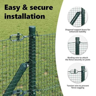 VidaXL Afrasteringspaal groen 10 x 0,4 m (16 x 16 mm gaas)