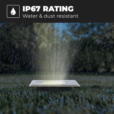 Set van 3 Ramsay LED Grondspot - Dimbaar - Vierkant - GU10 - 4 Watt 345 Lumen - 4000K neutraal wit - RVS - IP67 waterdicht - Tuinspot - Oprit Set van 3 Ramsay LED Grondspot - Dimbaar - Vierkant - GU10 - 4 Watt 345 Lumen - 4000K neutraal wit - RVS - IP67 waterdicht - Tuinspot - Oprit