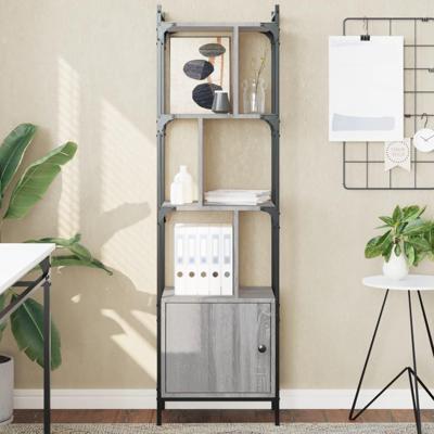 Boekenkast met deur 44,5x30x154,5 cm hout grijs sonoma eiken Boekenkast met deur 44,5x30x154,5 cm hout grijs sonoma eiken
