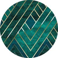 Komar Dots; Komar Home Behangcirkel Jade - D1-022 - thumbnail