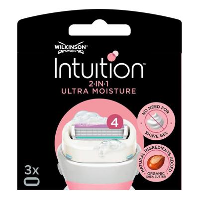 Wilkinson Wilkinson Scheermesjes Intuition Ultra Moisture Shea Butter - 3 stuks Wilkinson Wilkinson Scheermesjes Intuition Ultra Moisture Shea Butter - 3 stuks