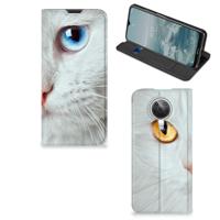 Nokia G10 | G20 | Hoesje maken | Witte Kat - thumbnail