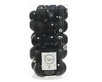 30 onbreekbare kerstballen mixkoker zwart - thumbnail