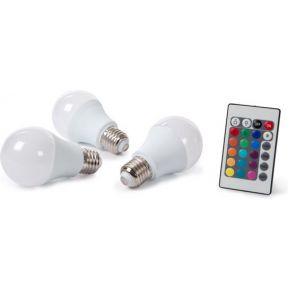 Velleman Set met 3 LED-lampen - 7.5 W - E27 - RGB & Warm Wit Velleman Set met 3 LED-lampen - 7.5 W - E27 - RGB & Warm Wit
