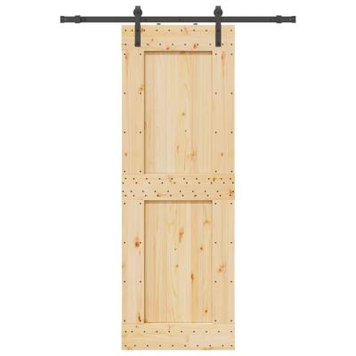Schuifdeur met beslag 85x210 cm massief grenenhout