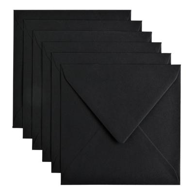 Envelop Papicolor 140x140mm ravenzwart pak à 6 stuks Envelop Papicolor 140x140mm ravenzwart pak à 6 stuks