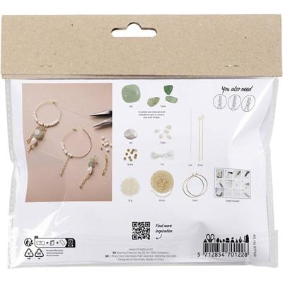 Creativ Company Mini hobbyset sieraden, aventurijn mix armband en oorbellen, 1 doos Creativ Company Mini hobbyset sieraden, aventurijn mix armband en oorbellen, 1 doos