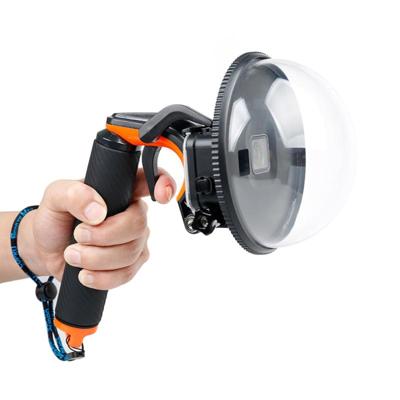 Sluitertijd Trigger + Dome poort Lens transparante deksel + zwevende Hand Grip duiken drijfvermogen Stick met verstelbare anti-verloren riem & schroef