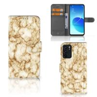 OPPO Reno6 5G | Bookcase | Marmer Goud - thumbnail
