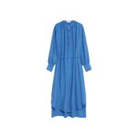Mango Midi blousejurk middenblauw - thumbnail
