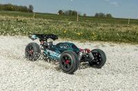 Carson Modellsport Virus 4.2 XL Zwart, Turquoise 1:8 RC auto Elektro Buggy 100% RTR 2,4 GHz Incl. accu, oplader en batterijen voor de zender - thumbnail