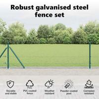 VidaXL Afrasteringspaal groen 25 x 0,6 m (12 x 12 mm gaas) - thumbnail