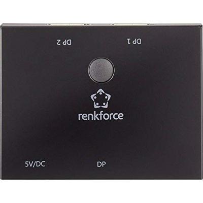 Renkforce DisplayPort-switch 2 poorten Bidirectioneel bruikbaar 3840 x 2160 Pixel Renkforce DisplayPort-switch 2 poorten Bidirectioneel bruikbaar 3840 x 2160 Pixel
