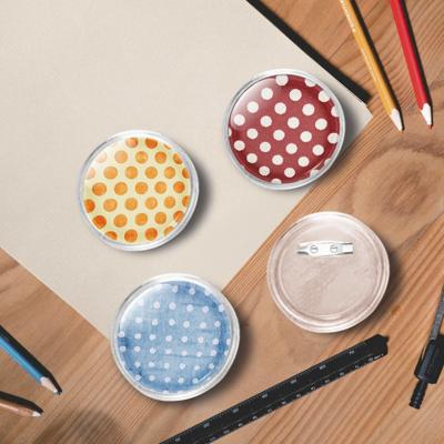 Buttons met spelden 100 st 58 mm acryl