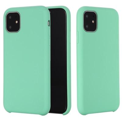 Voor iPhone 11 Pro Max effen kleur vloeibaar silicone schokbestendig geval (blauw groen) Voor iPhone 11 Pro Max effen kleur vloeibaar silicone schokbestendig geval (blauw groen)