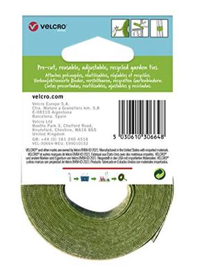 VELCRO® Klittenband Universeel Om te bundelen, Voor planten en tuin Haak- en lusdeel (l x b) 20 cm x 1.2 cm Groen 25 stuk(s)