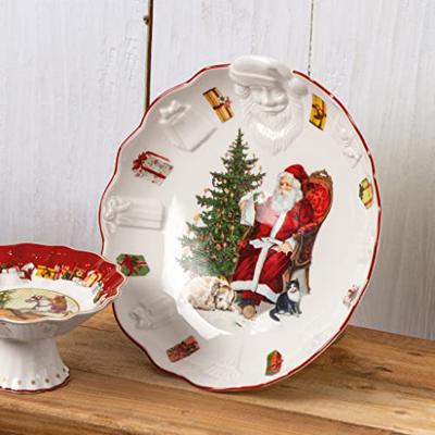Villeroy & Boch Toy's Fantasy Schaal relief kerstman 24,5 cm