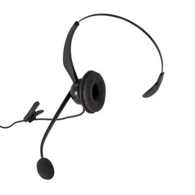 Auerswald COMfortel H-200 On Ear headset Kabel Mono Zwart Noise Cancelling Mono Telefoon