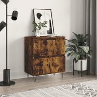 Dressoir 60x35x70 cm bewerkt hout gerookt eikenkleurig - thumbnail