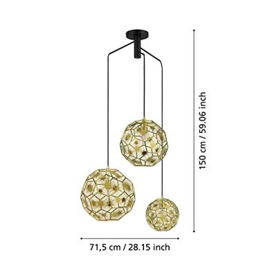 Stars of Light Gouden hanglampSkoura vide - 3-lichts - 39758