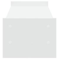 Monitorstandaard 100x27x20 cm bewerkt hout wit - thumbnail