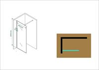 Saqu Solo inloopdouche incl. antikalk 100x200cm nanoglas/aluminium - thumbnail