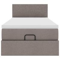Bed met matras 90x200 cm stof taupe - thumbnail