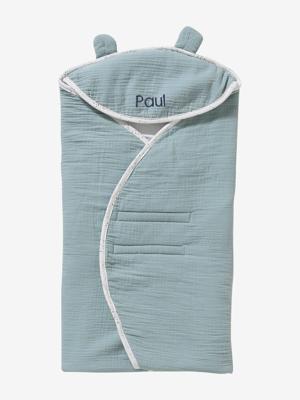 Plaid met capuchon voor maxi-cosi zeegroen Plaid met capuchon voor maxi-cosi zeegroen