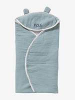 Plaid met capuchon voor maxi-cosi zeegroen - thumbnail