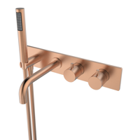 Bad Thermostaatkraan Inbouw Wiesbaden Style 2-knops Geborsteld Koper - thumbnail