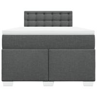 Boxspring met matras stof donkergrijs 120x190 cm - thumbnail