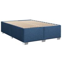 Boxspring met matras stof blauw 140x190 cm - thumbnail