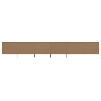 VidaXL Windscherm 6-panelen 800x160 cm stof taupe VidaXL Windscherm 6-panelen 800x160 cm stof taupe