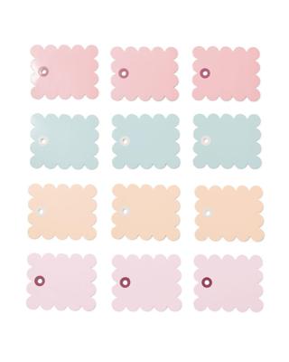 HEMA Labels 8x6.5cm pastel - 12 stuks