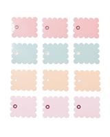 HEMA Labels 8x6.5cm pastel - 12 stuks - thumbnail