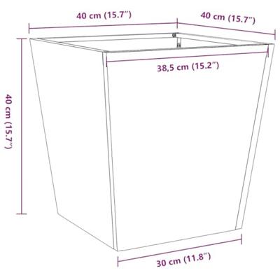 VidaXL Plantenbank 40x40x40 cm gegalvaniseerd staal