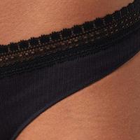 2-pack dames GO Ribbed brazil - kanten Katoenen brazilian slip - thumbnail