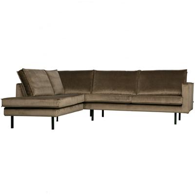 WOOOD Rodeo hoekbank links velvet Taupe