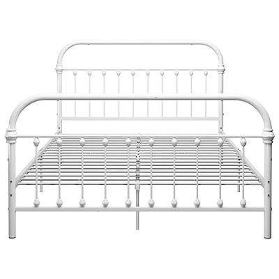 Bedframe metaal wit 120x200 cm afgerond