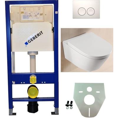 Complete Toiletset met Geberit UP 100 + Metro wc+zitt.+ Delta 21 wit Complete Toiletset met Geberit UP 100 + Metro wc+zitt.+ Delta 21 wit